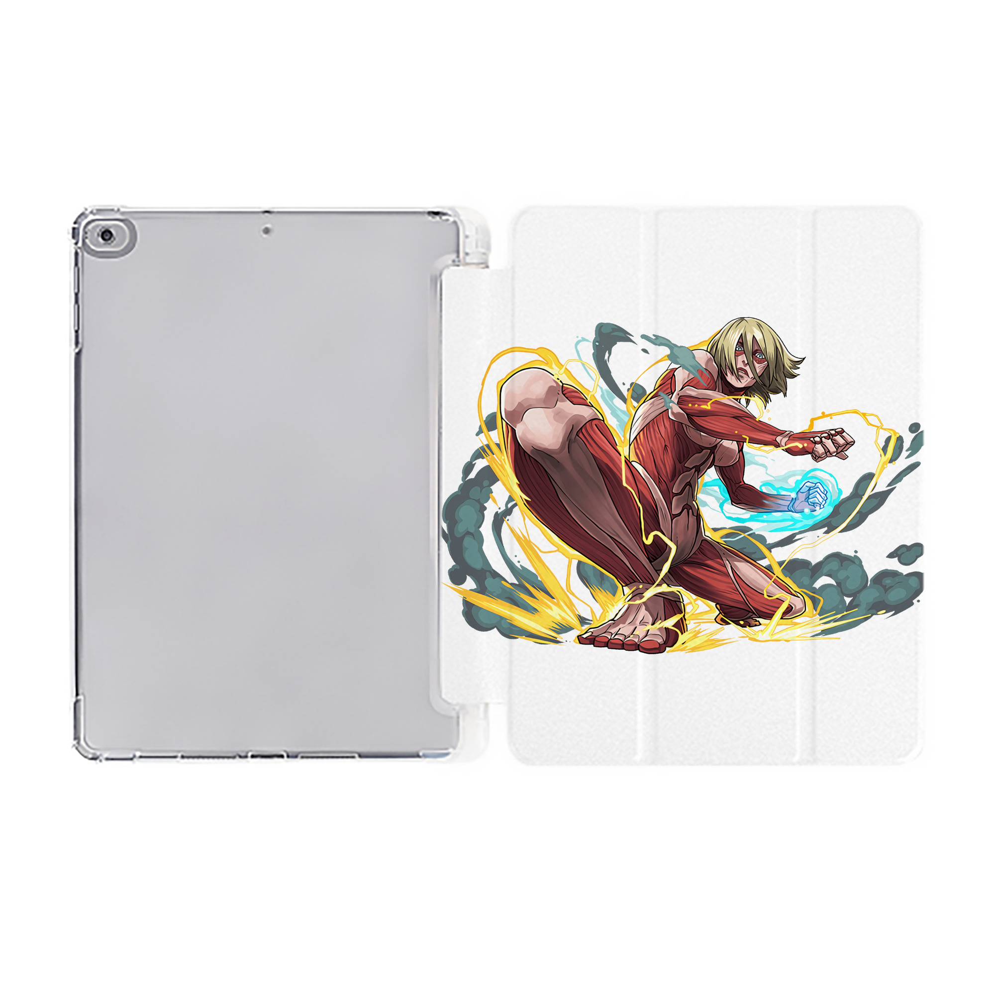 （画像用） 進撃の巨人 Attack on Titan IPad ケース ペン収納付き 三つ折りスタンド PUレザー×シリコン 対応機種9.5/10.5/10.9インチ